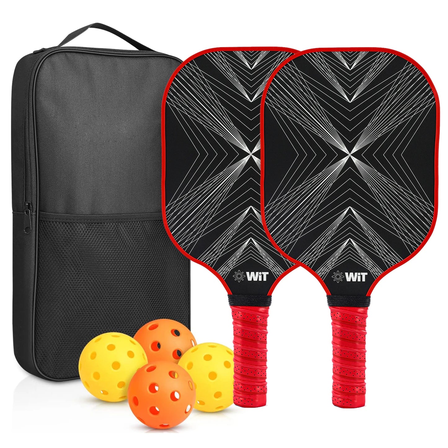 Glow Pickleball Set – 2 Paddles + 4 Balls (Complete Starter Kit)