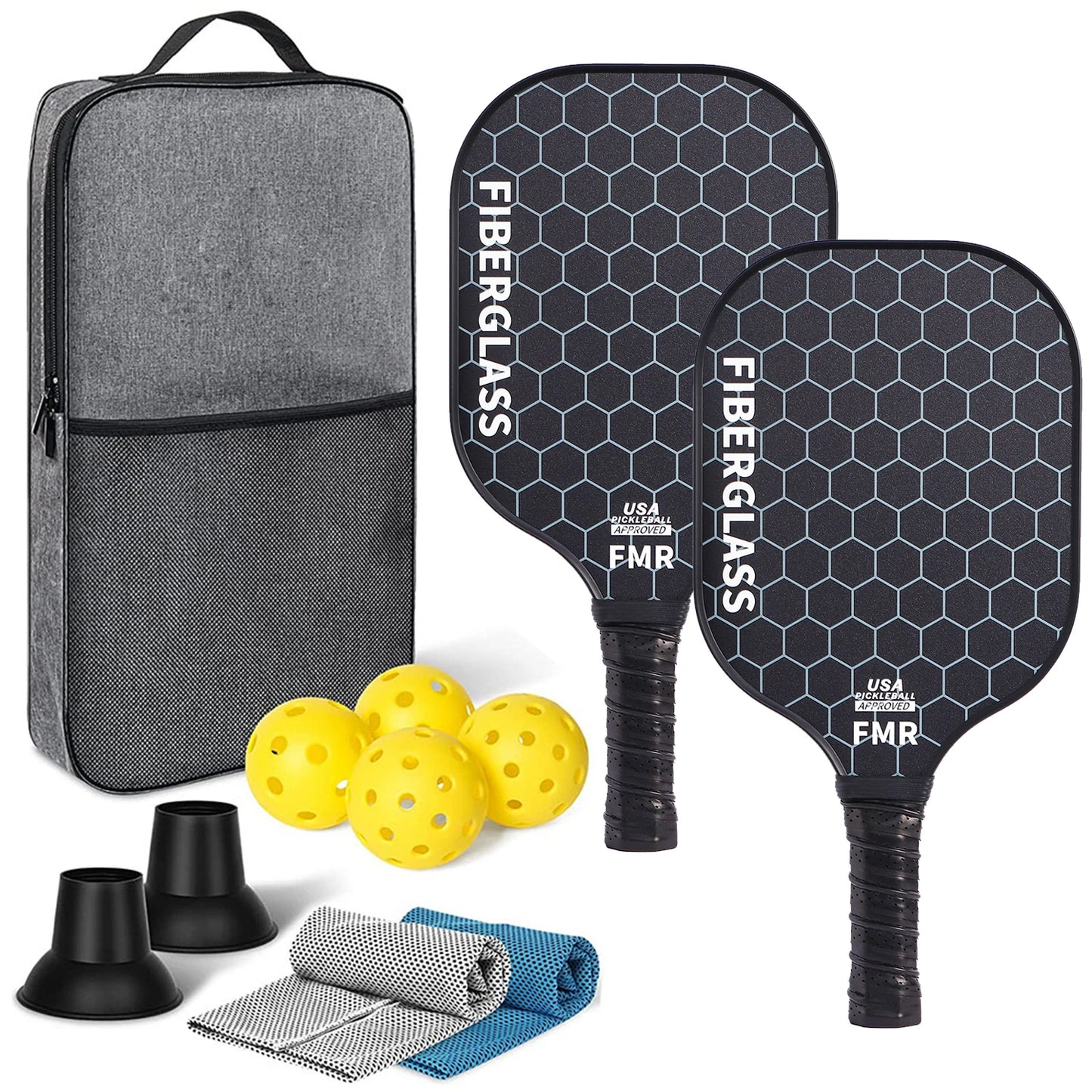 Glow Pickleball Set – 2 Paddles + 4 Balls (Complete Starter Kit)