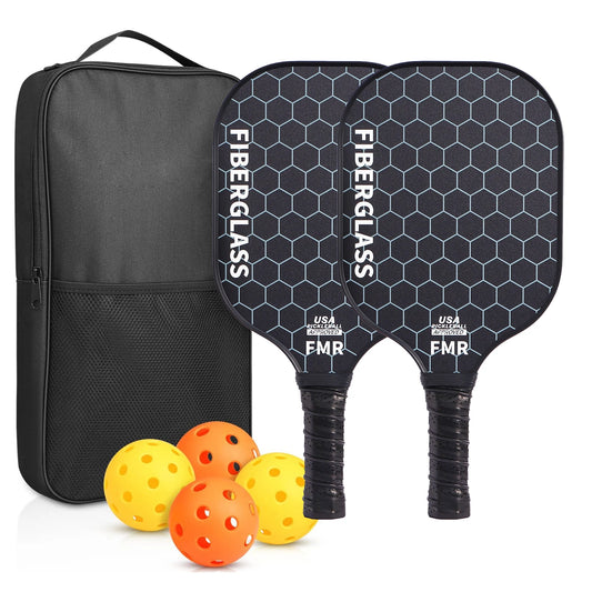 Glow Pickleball Set – 2 Paddles + 4 Balls (Complete Starter Kit)