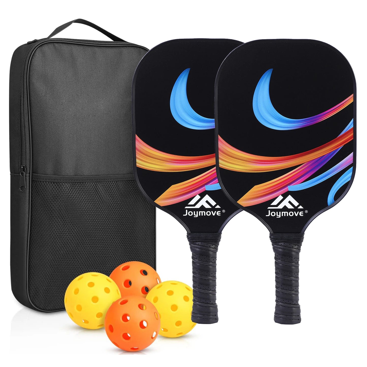 Glow Pickleball Set – 2 Paddles + 4 Balls (Complete Starter Kit)