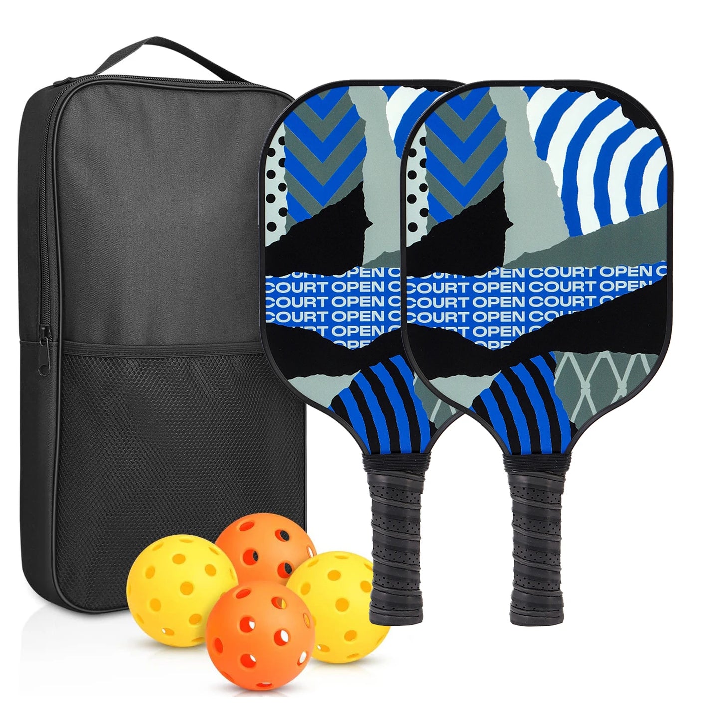 Glow Pickleball Set – 2 Paddles + 4 Balls (Complete Starter Kit)