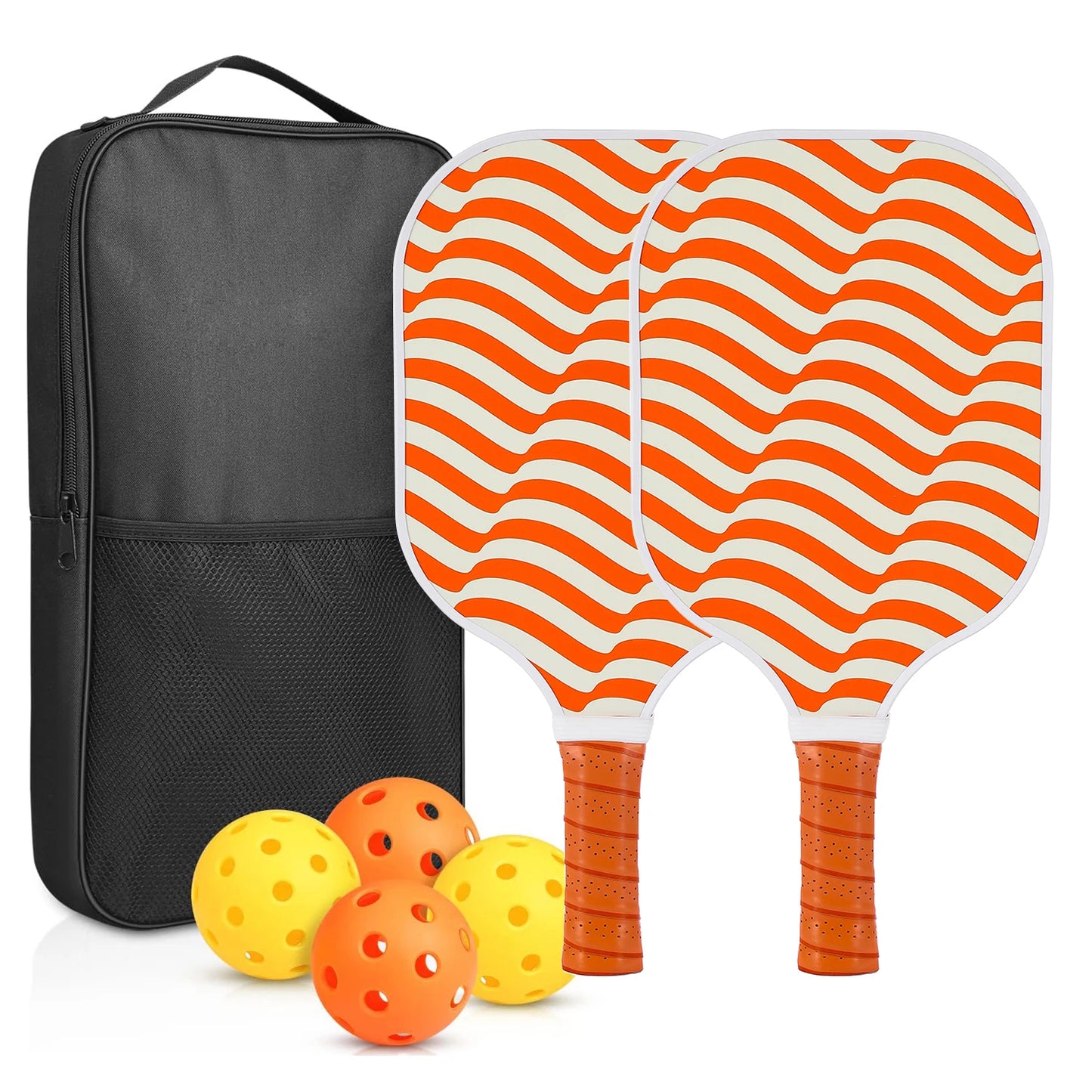 Glow Pickleball Set – 2 Paddles + 4 Balls (Complete Starter Kit)