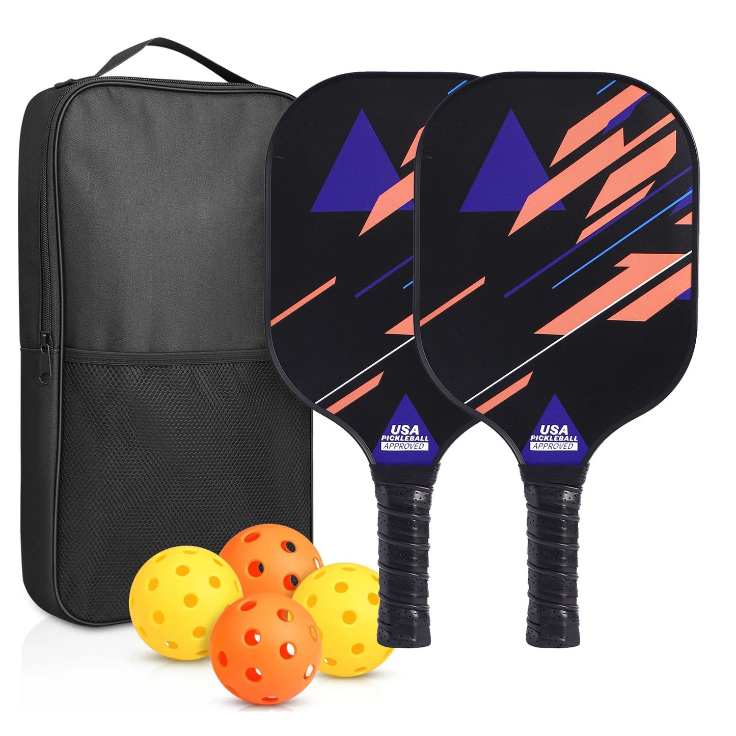 Glow Pickleball Set – 2 Paddles + 4 Balls (Complete Starter Kit)