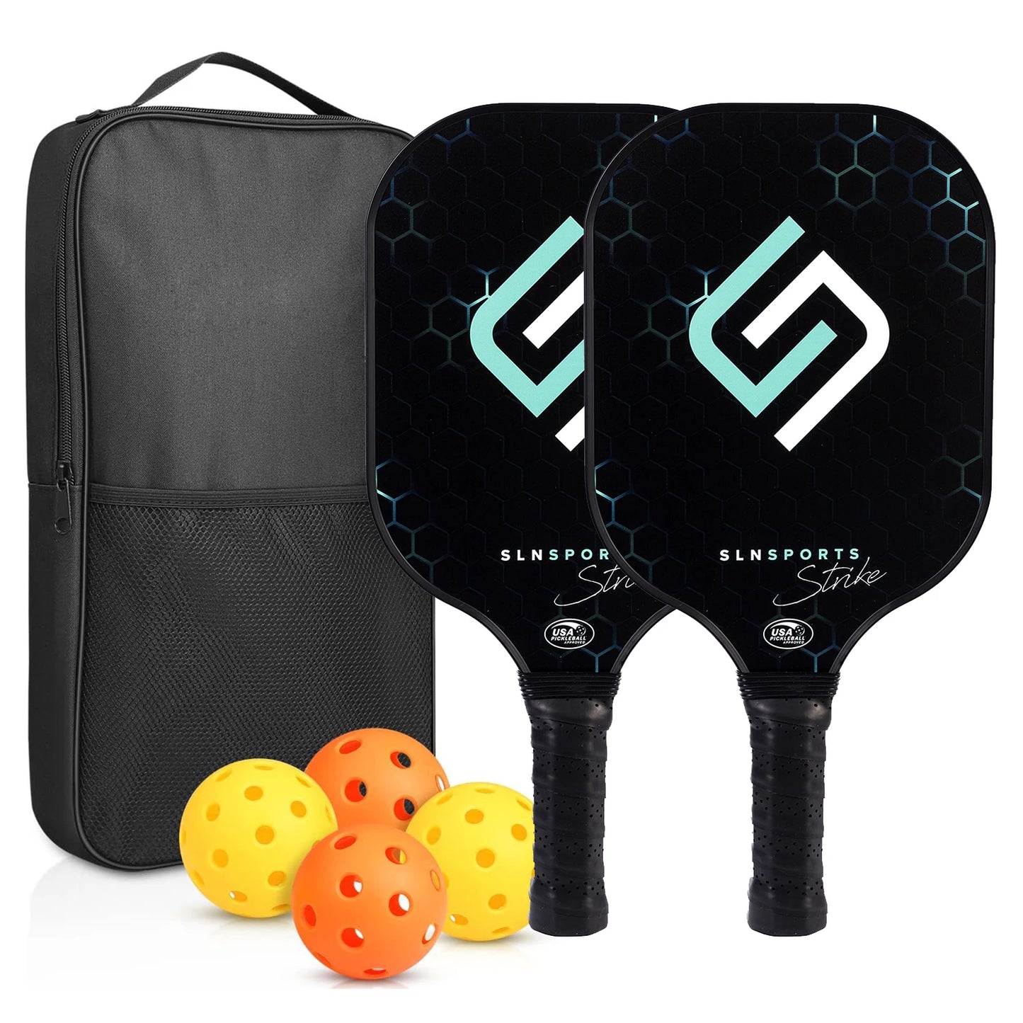 Glow Pickleball Set – 2 Paddles + 4 Balls (Complete Starter Kit)