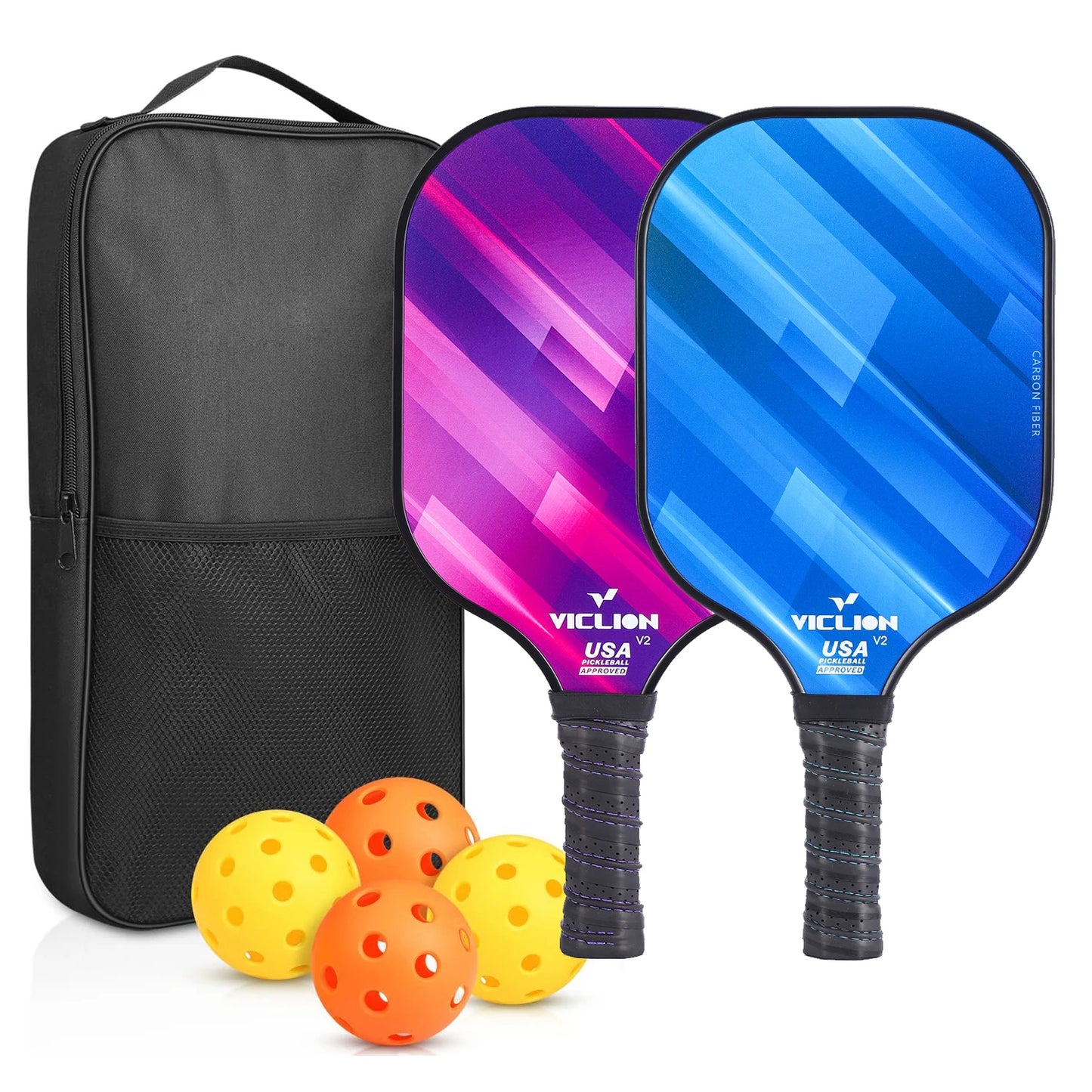 Glow Pickleball Set – 2 Paddles + 4 Balls (Complete Starter Kit)
