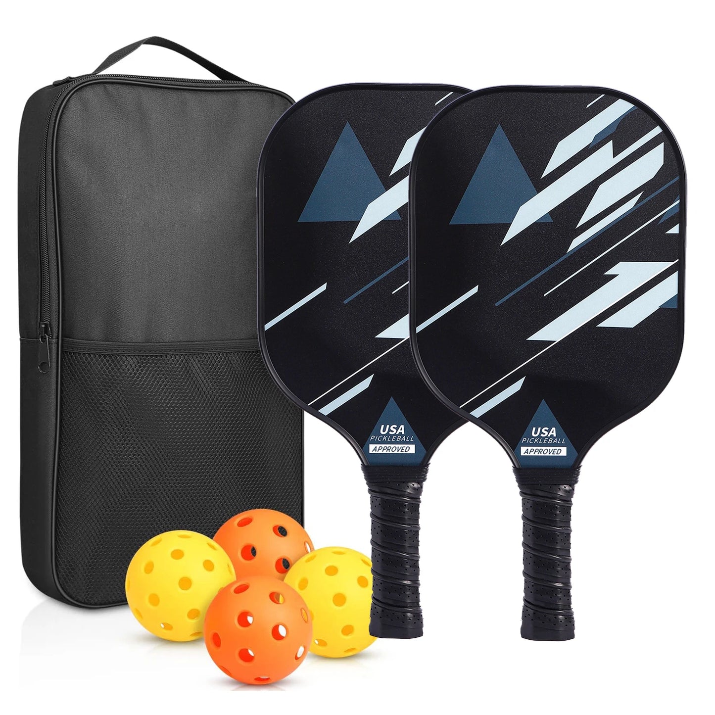 Glow Pickleball Set – 2 Paddles + 4 Balls (Complete Starter Kit)