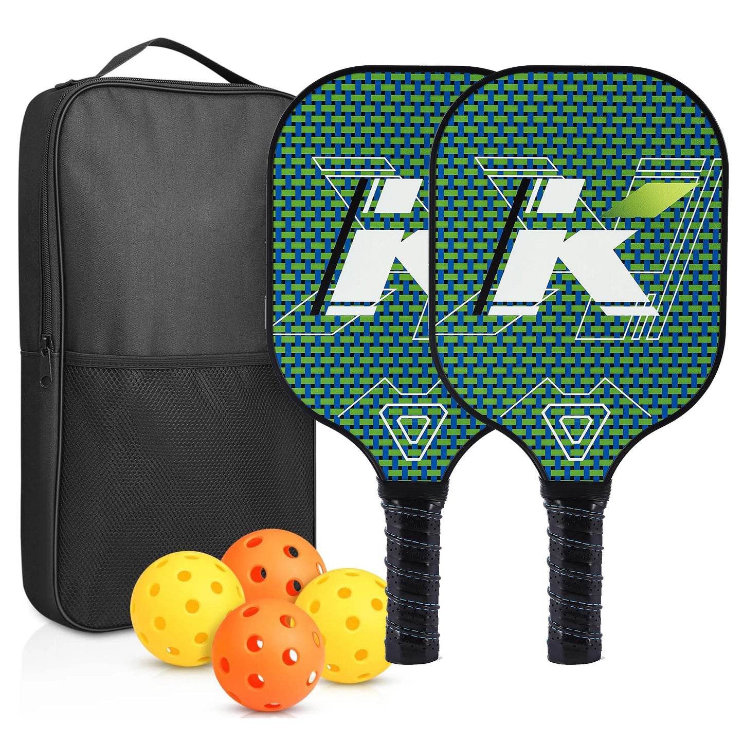 Glow Pickleball Set – 2 Paddles + 4 Balls (Complete Starter Kit)