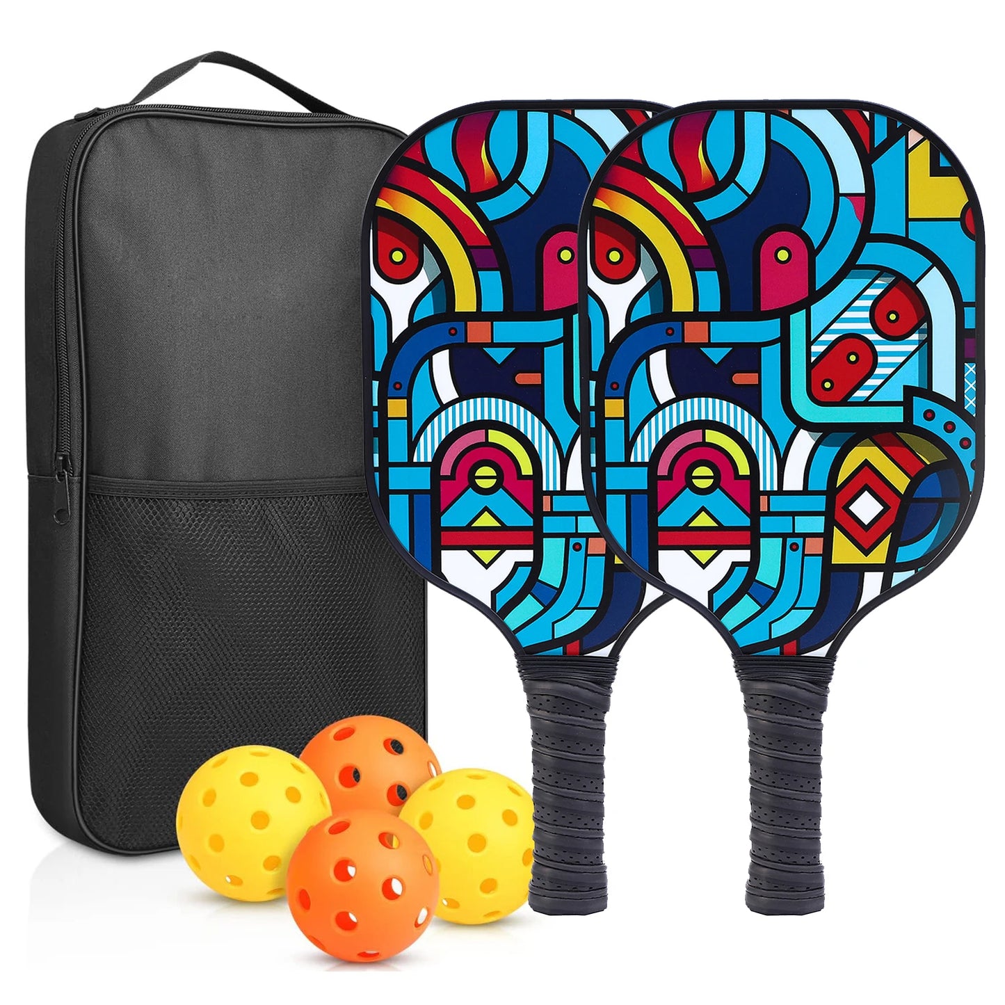 Glow Pickleball Set – 2 Paddles + 4 Balls (Complete Starter Kit)