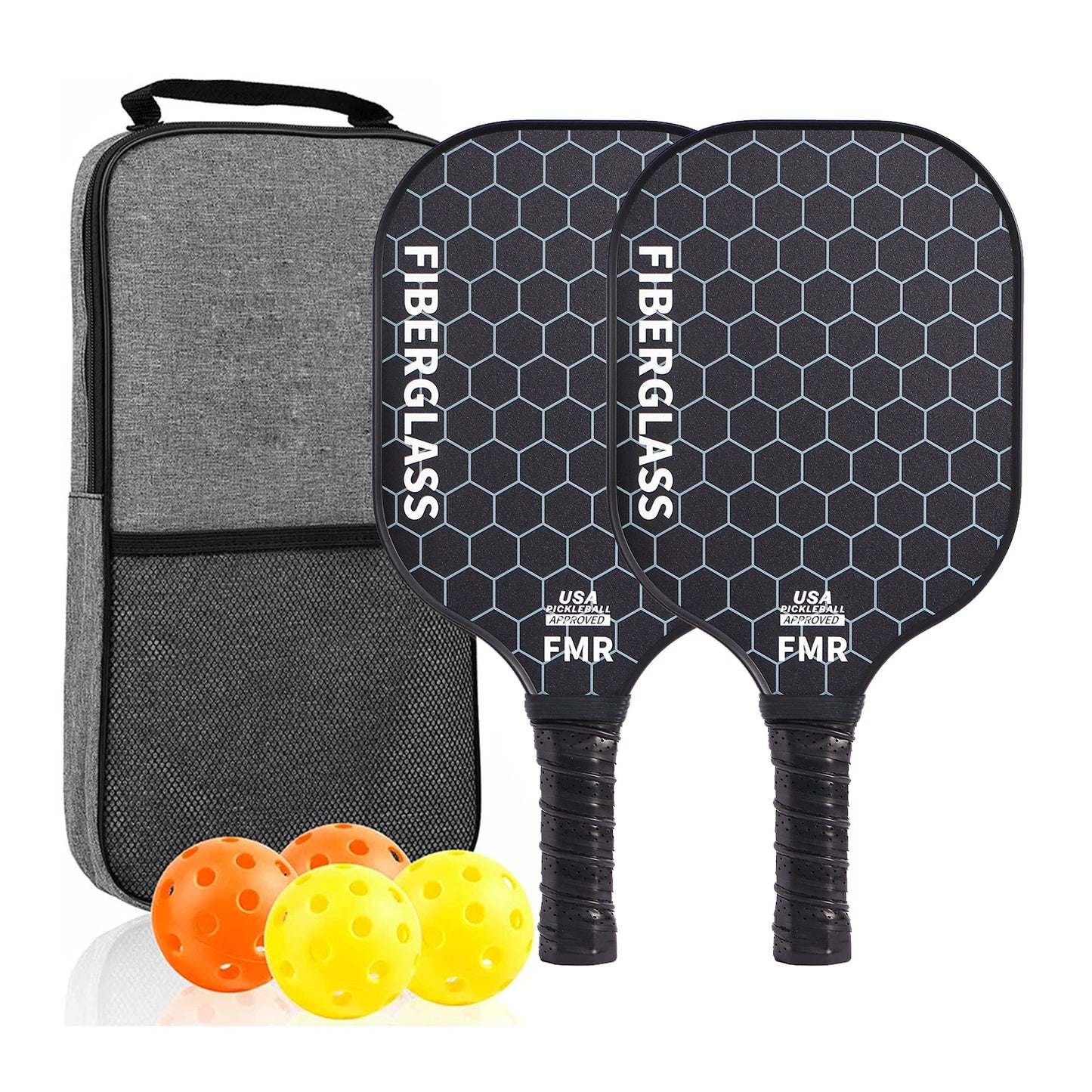 Glow Pickleball Set – 2 Paddles + 4 Balls (Complete Starter Kit)