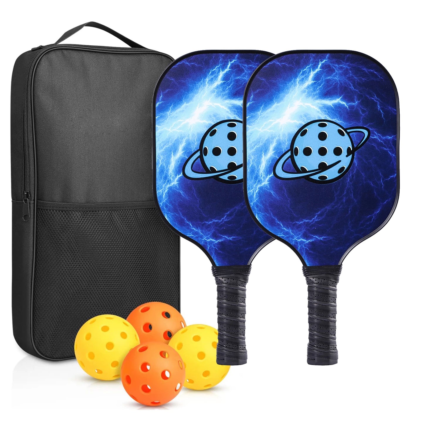 Glow Pickleball Set – 2 Paddles + 4 Balls (Complete Starter Kit)