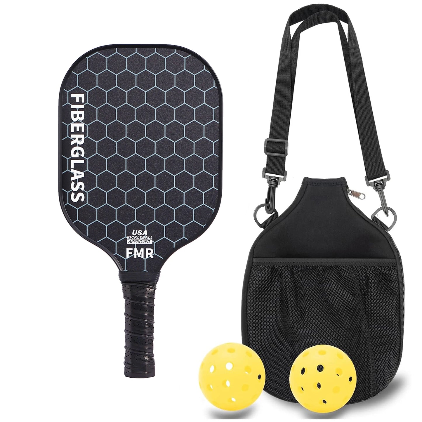 Glow Pickleball Set – 2 Paddles + 4 Balls (Complete Starter Kit)