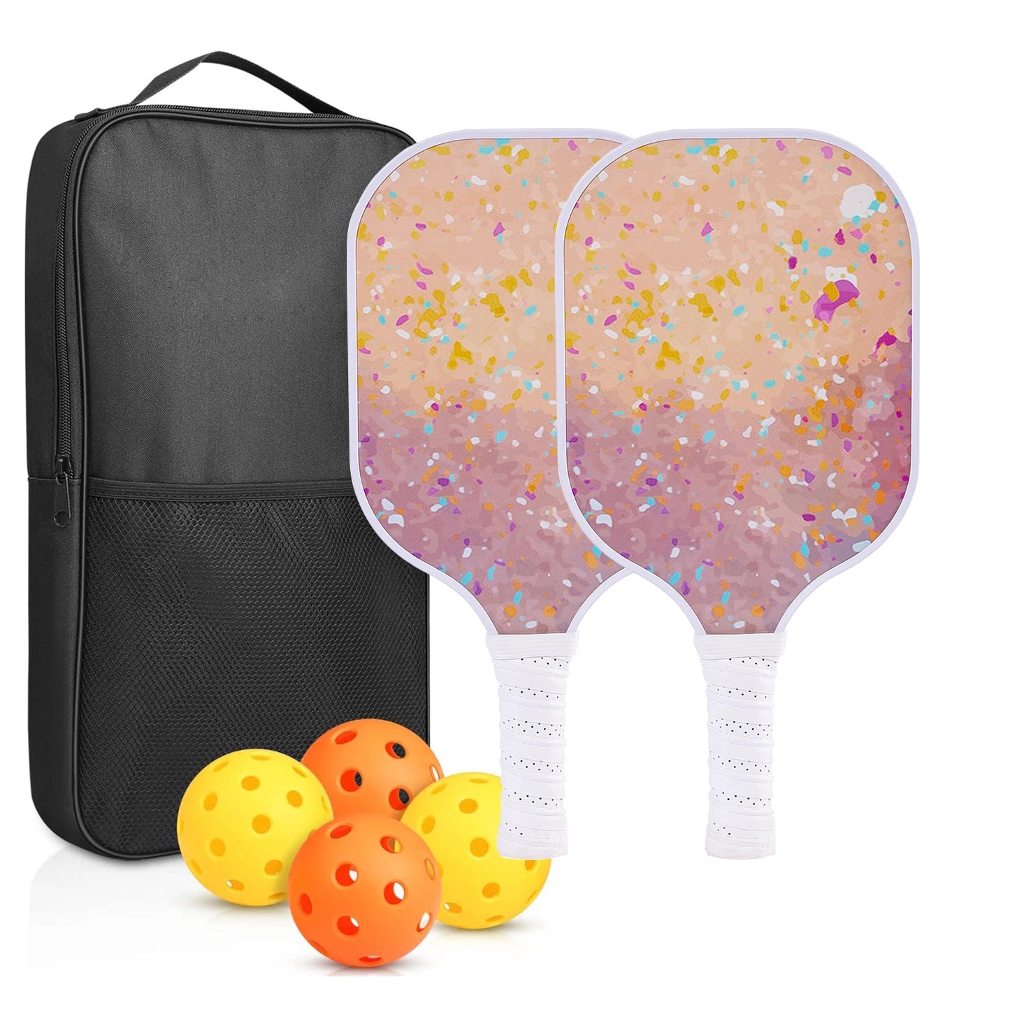 Glow Pickleball Set – 2 Paddles + 4 Balls (Complete Starter Kit)